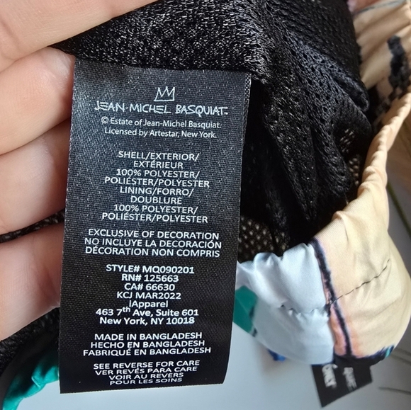 Jean-Michel Basquiat Members Only New Front Zip Hooded Windbreaker Size Medium - Picture 12 of 13